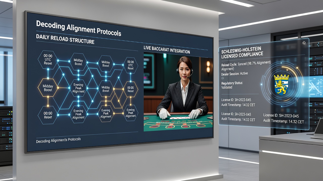 Mobile App-Oberfläche zeigt tägliche Reload-Optionen während einer laufenden Live-Baccarat-Runde auf Schleswig-Holstein-lizenzierter Plattform