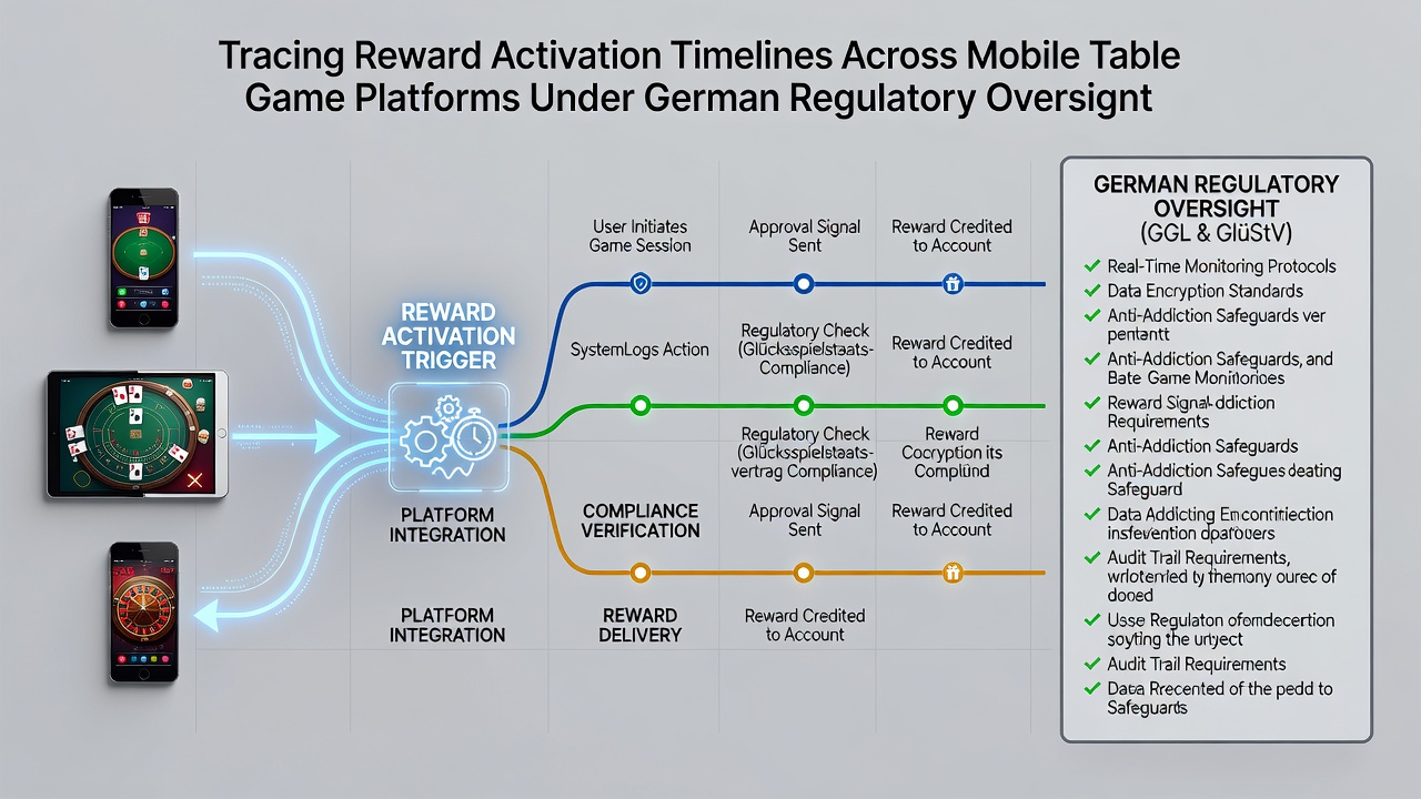 Technische Diagramme zur Belohnungsaktivierung in mobilen Apps